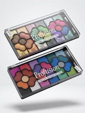 Profusion Cosmetics Pearl & Matte Eyeshadow Palette - Multi-Color bundle of(2)